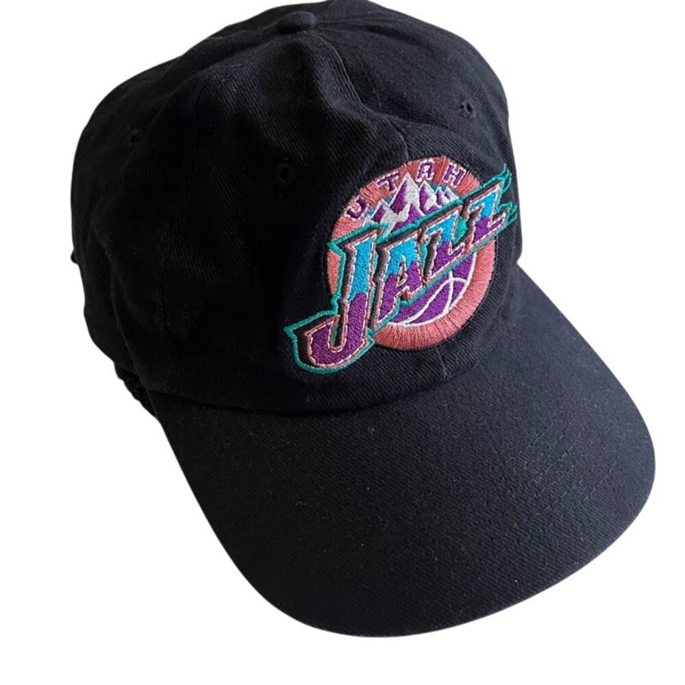 Utah Jazz Black NBA Snapback Hat Cap NextLink BD&A Mountain Logo Basketball